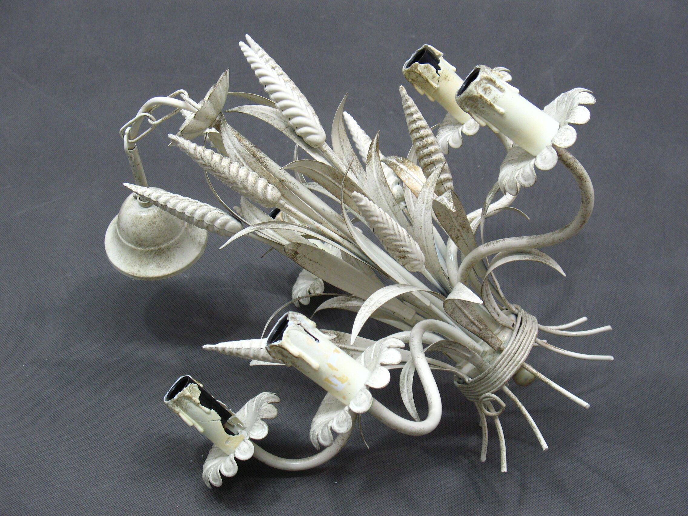 Lustre floral Hollywood Regency, années 1970