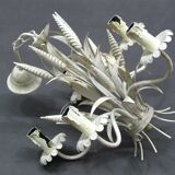 Lustre floral Hollywood Regency, années 1970