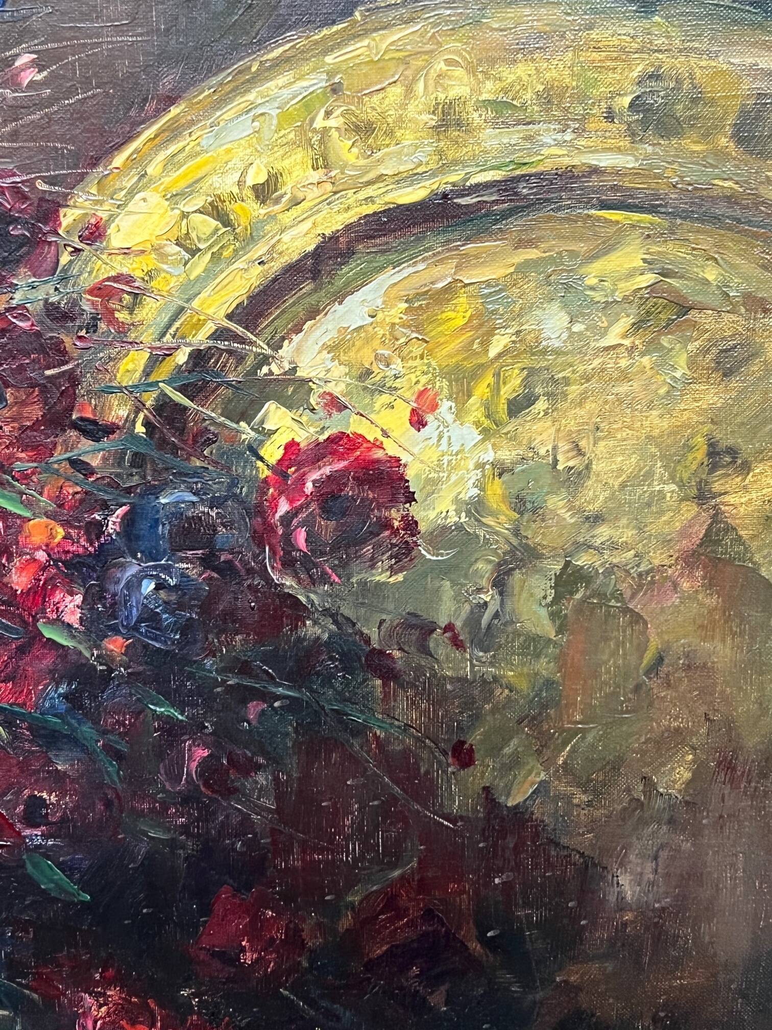 T. Daams. "Still Life with Flowers". Impressionism.