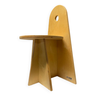 Vintage wooden children's chair, netherlands 1970 by christian adam for rolf
