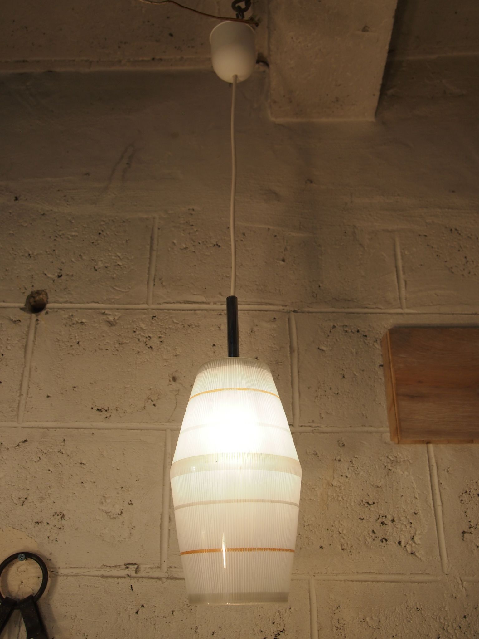 Hanging Lunel Lantern Texture Mid Century