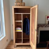 Vintage raw wood cabinet