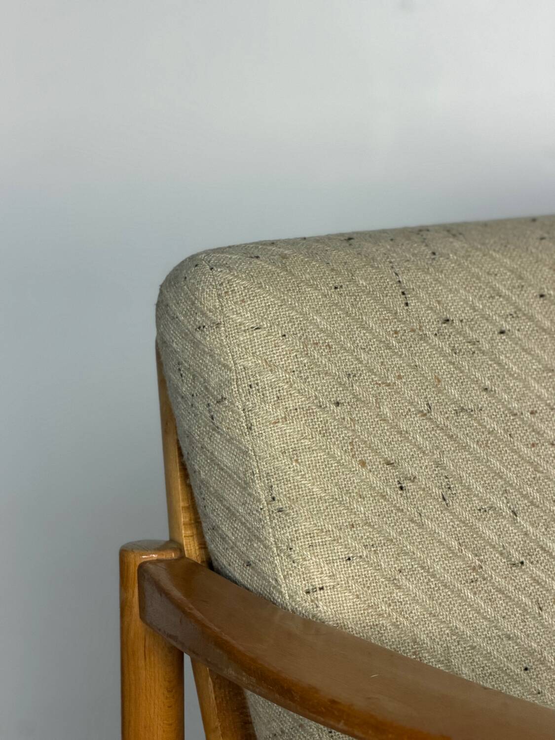 Pair of vintage wooden armchairs