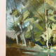 Reflections of trees on the water, oil on canvas signed