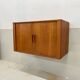 Teak Tambour Door Cabinet By Kai Kristiansen For Feldballes