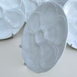 Porcelain oyster plate – set of 4