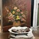 Huile sur toile, bouquet d'automne