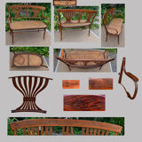 Exceptionnel salon en bois courbé