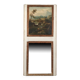 Trumeau decorated with an oil on canvas representing an animated landscape, early nineteenth century