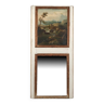 Trumeau decorated with an oil on canvas representing an animated landscape, early nineteenth century