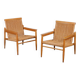 Pair of vintage wicker armchairs produced by Uluv, 1960
