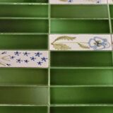 Roger Capron table in glazed green ceramic, France, vintage design.