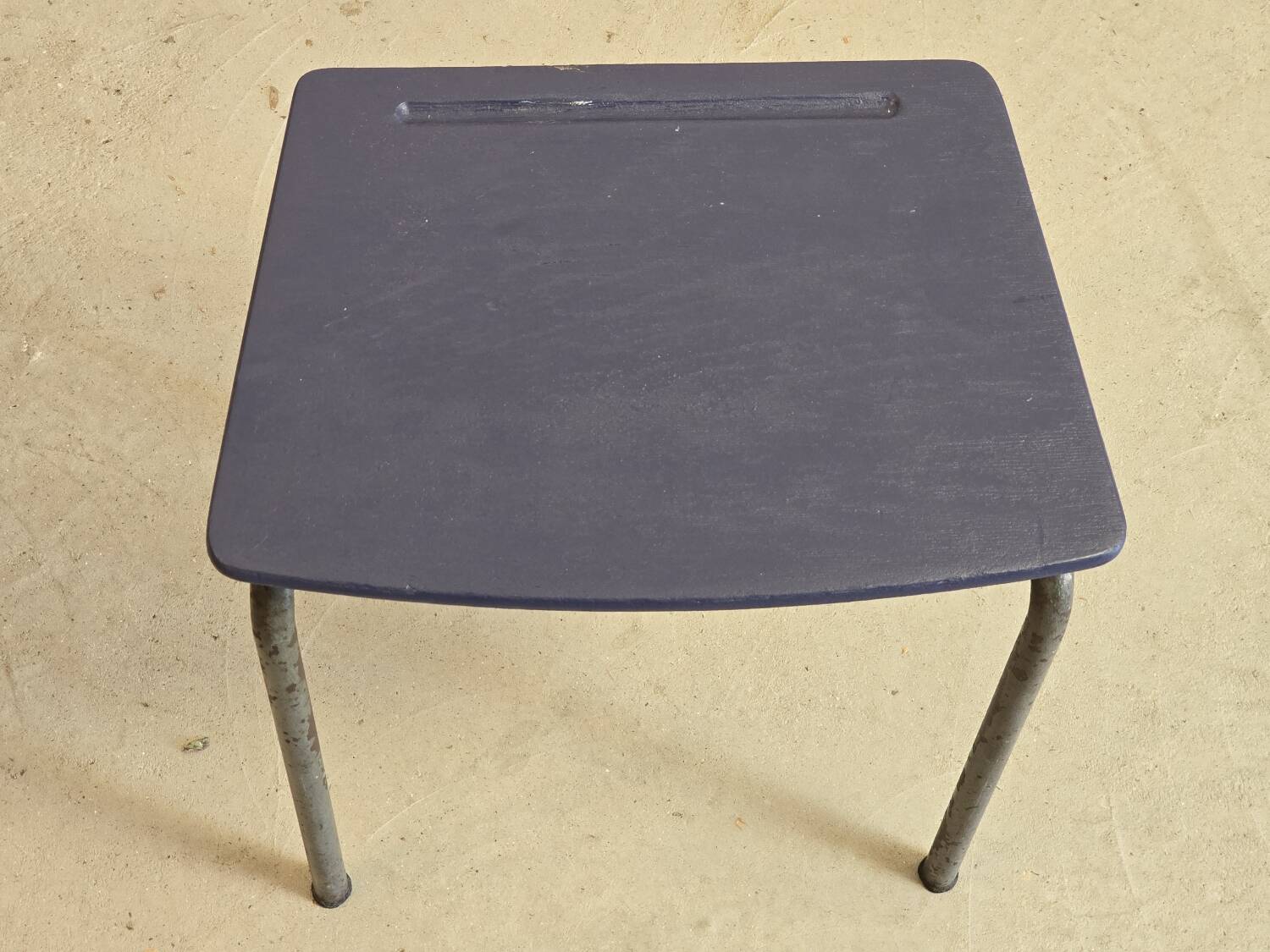 Children's desk with blue painted top