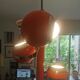 Vintage Space Age 70s Pendant Light – 3 Adjustable Spotlights – Orange