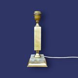Vintage lamp base in onyx and gilded brass
