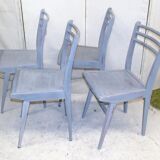 Lot of 4 Chair 1950 luterma painted