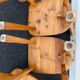 6 vintage Chairs Cembro pine Brutalist style circa 1975 Idcco Annecy