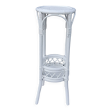White rattan bamboo plant stand H 75.5 cm