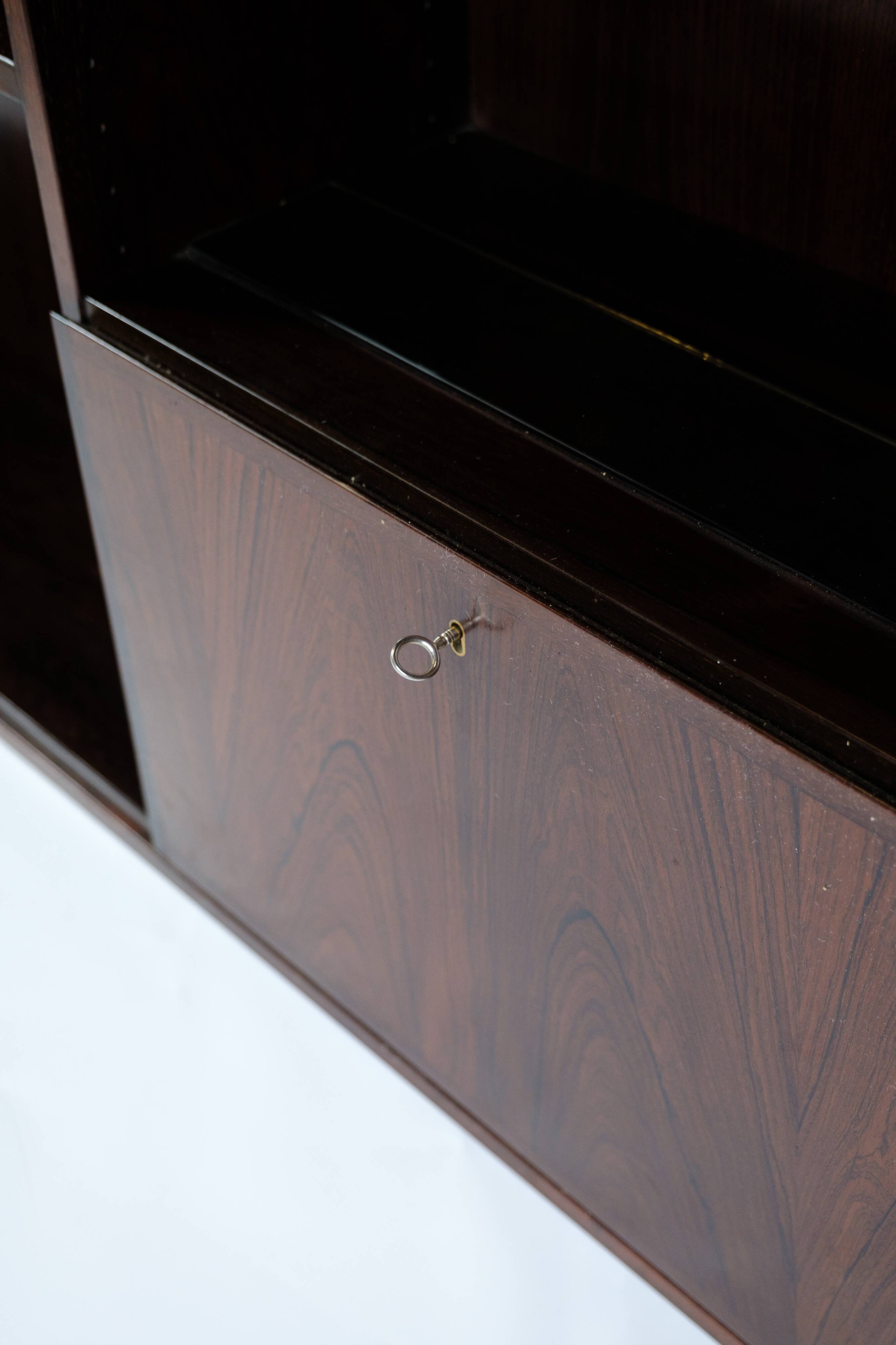 Bookcase Made In Rosewood Model 35 By Omann Jun. Møbelfabrik From 1960s