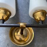 Brass and opaline wall lamp 1950/60