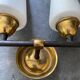 Brass and opaline wall lamp 1950/60