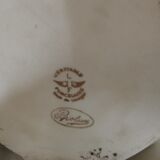 White and silver porcelain teapot