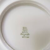 Ensemble de 2 bols à soupe / saucières à bords dorés de Bavière Allemagne avec plaque inférieure attachée