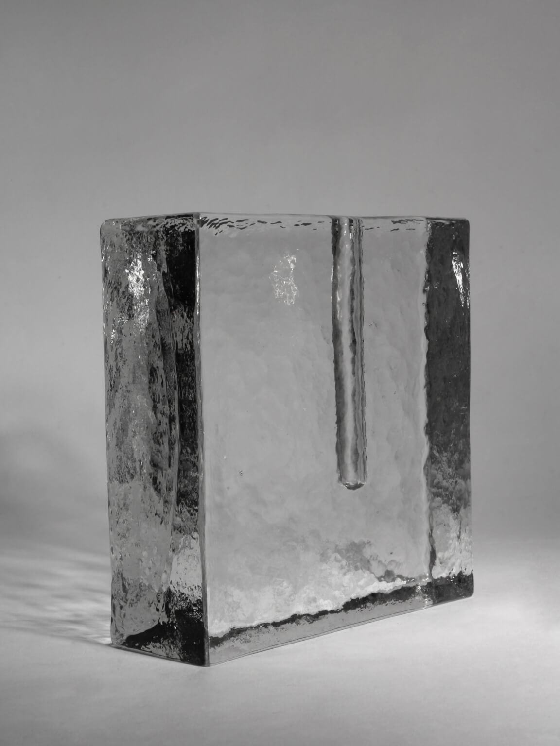 "Solifleur" Square Block Ice Glass Vase