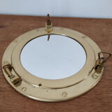 Mirror brass window diameter 30cm