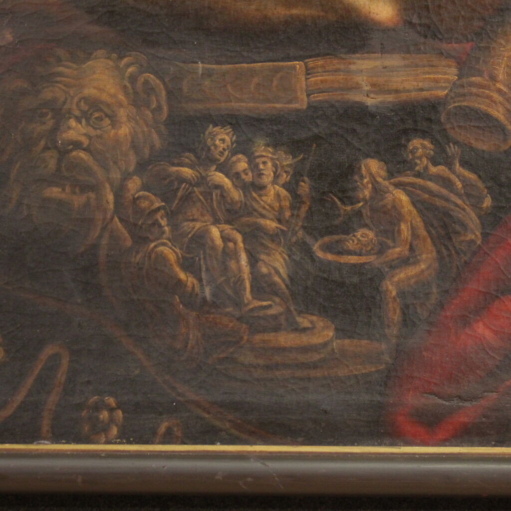 Rare tableau italien représentant Jules César du XVIIe siècle