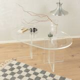 Table basse en verre acrylique