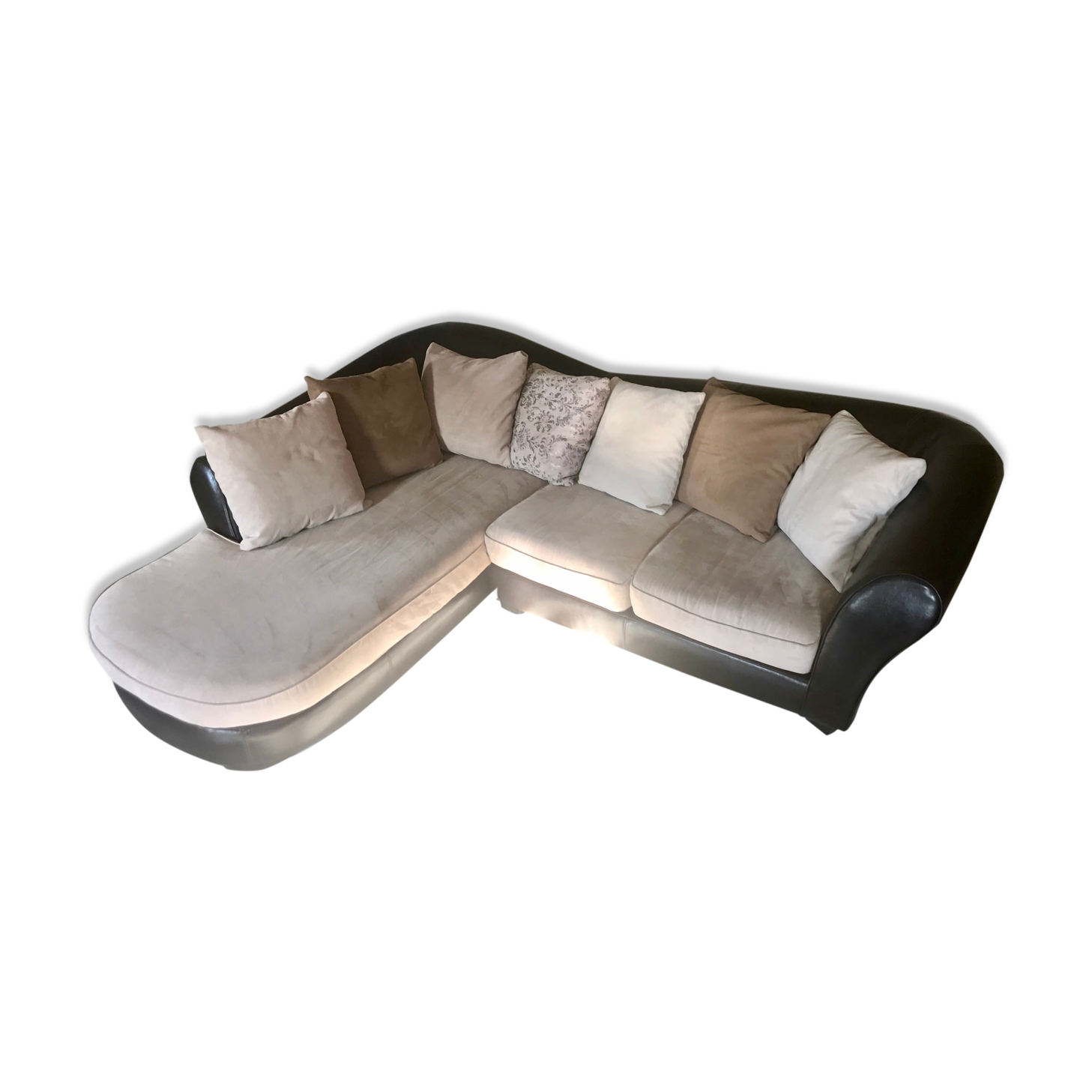 Leather art deco sofa