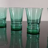 5 verres apéritifs vintage excel vert