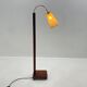 Lampadaire en bois et laiton des années 1950, Allemagne