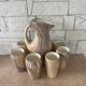 Vintage drink set Grandjean Jourdan Faux Bois Ceramic style