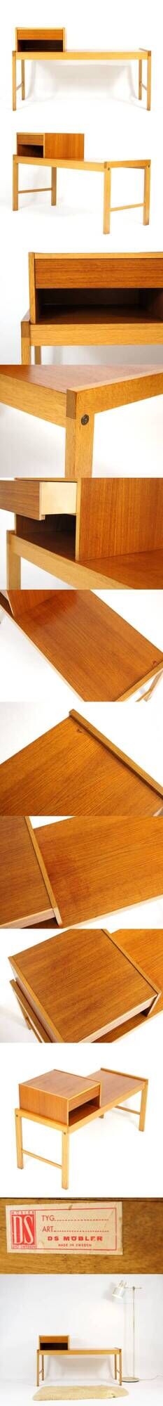 Retro Vintage Design Teak Hi Fi Stereo Bench Hallway Stand 1960s 70s Oak Danish