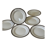 6 Christofle dessert plates, vintage Parma model