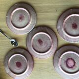 5 Cups Vallauris artisanal red brown terracotta