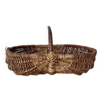Wicker and hazel picking basket