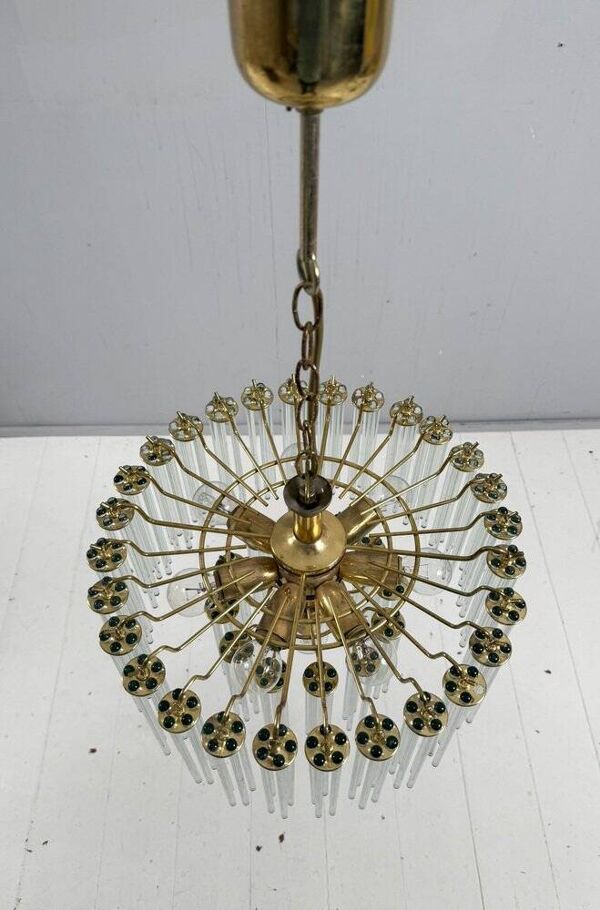 Chandelier moderne du milieu du siècle par Gaetano Sciolari, années 1970