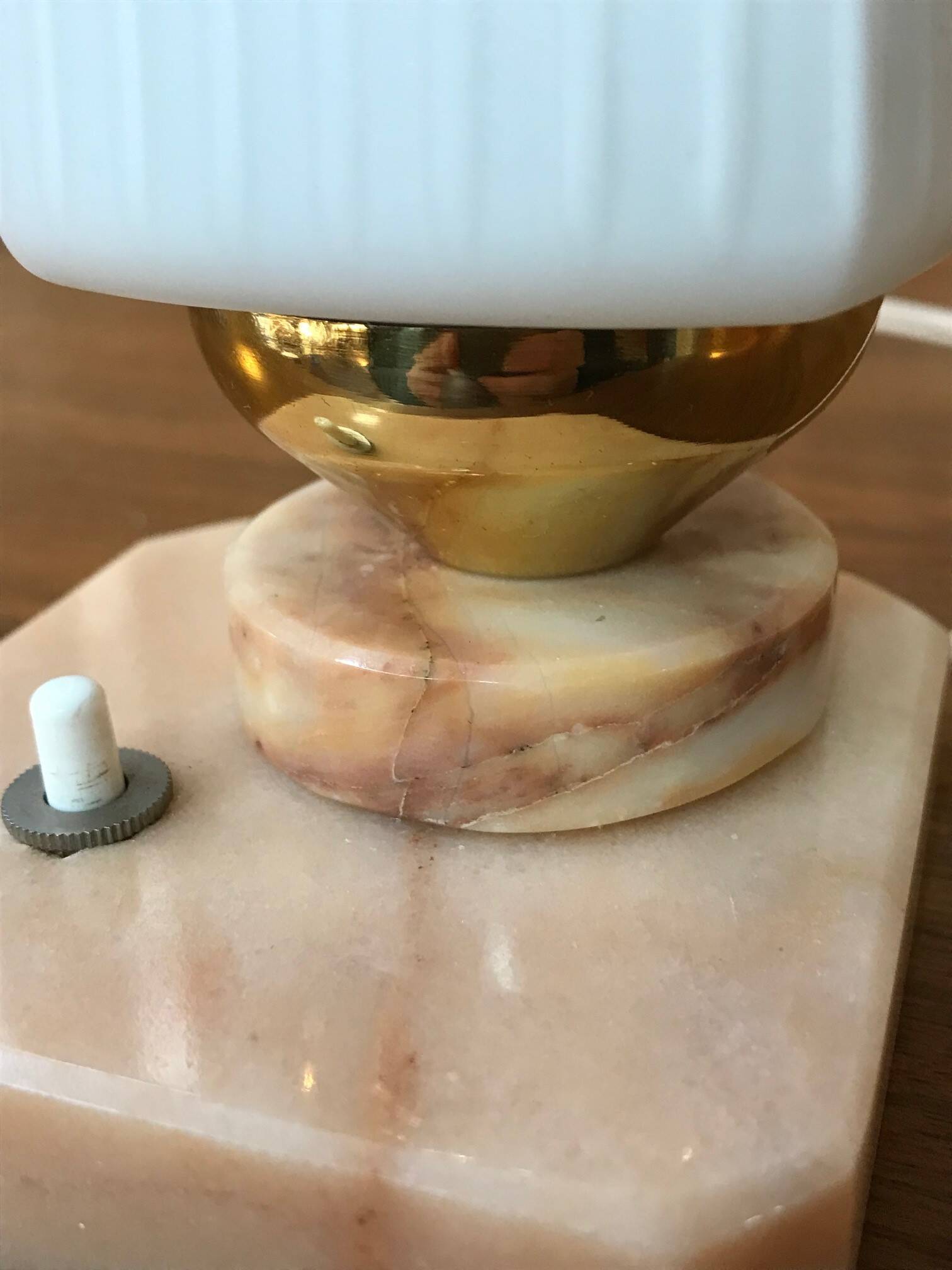 Vintage marble and opaline lamps from the 60s