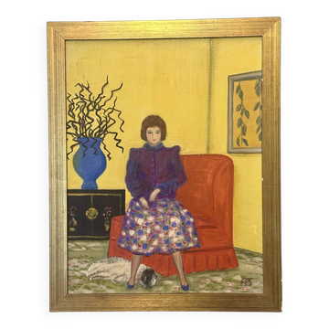 Naïve painting signed FES