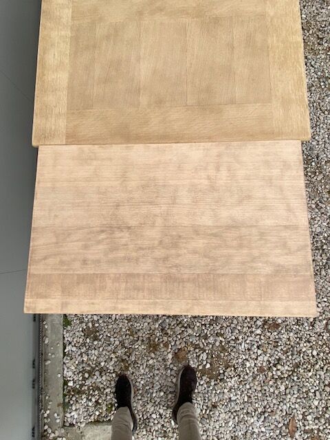 Sanded farmhouse table extension up to 2.54m