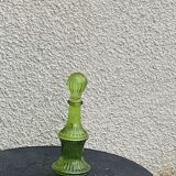 Vintage green glass decanter
