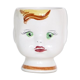 Pot de fleurs vintage visage céramique