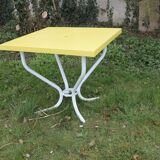 set of table and 4 chairs for garden or terrace in painted metal