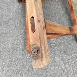 brutalist table of 73 x 73 cm with top of 4 cm thick