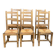 6 Baumann Scandinavian chairs in solid wood and straw