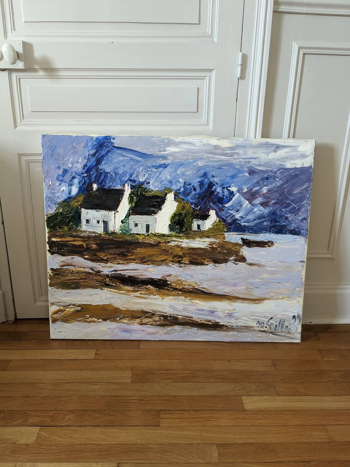 Painting painted with a knife