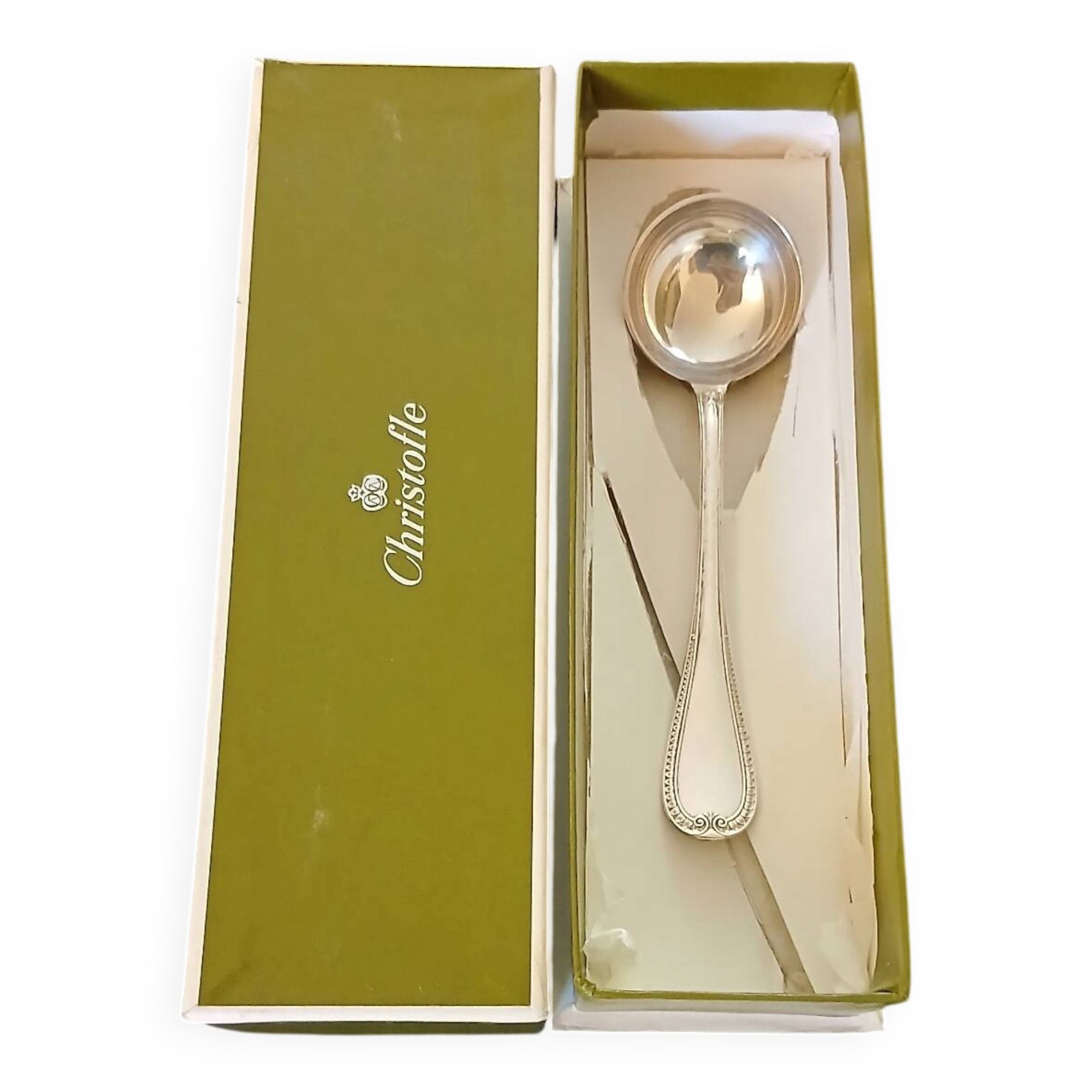 Christofle Malmaison cream sauce spoon silver-plated metal